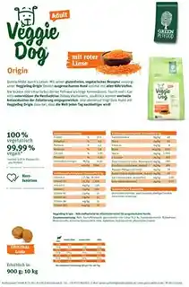 Green Petfood VeggieDog Origin Karma dla psa dorosłego z soczewicą czerwoną 10 kg