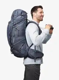 Gregory Baltoro 75 M plecak turystyczny, granatowy, wytrzymała konstrukcja, system nośny Response, kieszenie, waga 3,8 kg