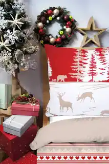 Greno Pościel bawełniana 140x200 Świąteczny Las Premium Bielbaw Święta 23
