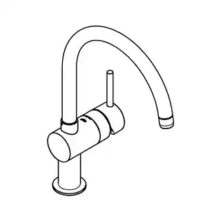 Grohe Bateria stojąca Minta brushed hard graphite 32917AL0