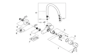 Grohe Concetto Bateria kuchenna natynkowa chrom 32667001