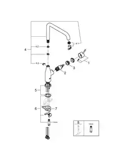 Grohe Essence Bateria kuchenna wysoka cool sunrise 30269GL0