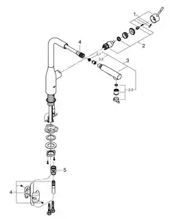 Grohe Essence Bateria kuchenna wysoka z wyciąganą wylewką stal nierdzewna 30270DC0