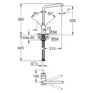Grohe Essence Bateria kuchenna z wyciąganą wylewką warm sunset 31375AL0