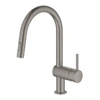 Grohe Minta Bateria kuchenna wysoka z wyciąganą wylewką brushed hard graphite 32321AL2