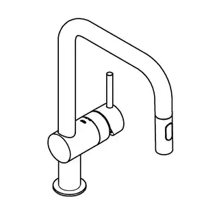 Grohe Minta Bateria kuchenna wysoka z wyciąganą wylewką brushed hard graphite 32322AL2