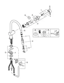 Grohe Minta Bateria kuchenna wysoka z wyciąganą wylewką chrom 32321002