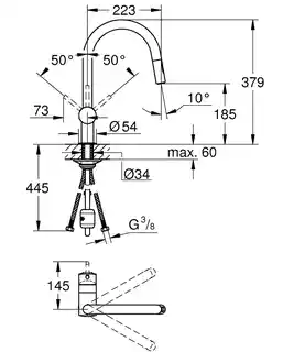 Grohe Minta Bateria kuchenna wysoka z wyciąganą wylewką chrom 32321002