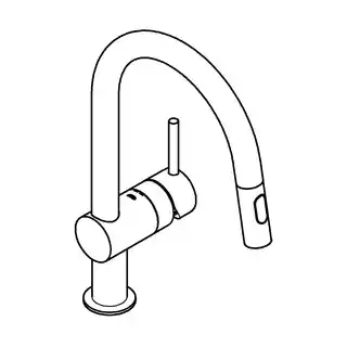 Grohe Minta Bateria kuchenna wysoka z wyciąganą wylewką stal nierdzewna 32321DC2