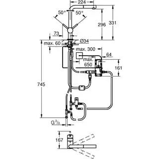 Grohe Minta Touch Bateria kuchenna dotykowa z wyciąganą wylewką stal nierdzewna 31360DC1