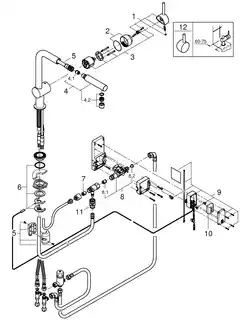 Grohe Minta Touch Bateria kuchenna dotykowa z wyciąganą wylewką stal nierdzewna 31360DC1