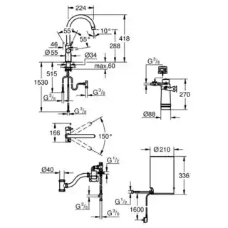Grohe Red Duo Bateria kuchenna wysoka z bojlerem w rozmiarze M i filtrem chrom 30083001