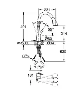 Grohe Zedra Bateria kuchenna wysoka z wyciąganą wylewką chrom 32294002