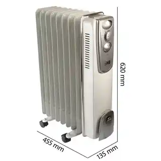 Grzejnik olejowy HB OFR2003, 2000W, termostat, regulacja temperatury, czarny, metalowa obudowa