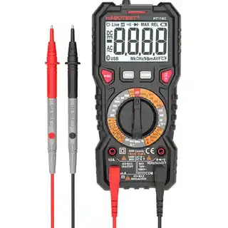 Habotest Multimetr cyfrowy HT118C True RMS NCV testowanie akumulatorów latarka