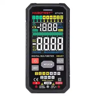 Habotest Multimetr cyfrowy HT127B, uniwersalny, pomiar napięcia, prądu, rezystancji, funkcje automatycznego wyłączania