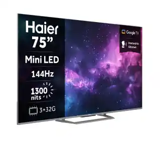 Haier H75M90EUX 75 Mini LED 4K 144Hz GoogleTV Dolby Vision Dolby Atmos HDMI 2.1 DVB-T2 Telewizor LED