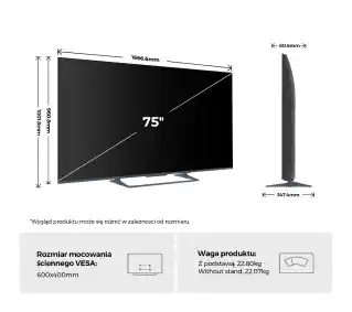 Haier H75S90GUX 75 QLED 4K 144 Hz Telewizor QLED