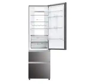 Haier HTW7620CNMP No Frost 205cm Szuflada z kontrolą wilgotności Zdalne sterowanie Dark Inox Lodówka