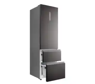 Haier HTW7620CNMP No Frost 205cm Szuflada z kontrolą wilgotności Zdalne sterowanie Dark Inox Lodówka