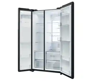 Haier SBS HSW79F18DIGB No Frost 177,5cm Dystrybutor wody i lodu Czarne szkło Lodówka