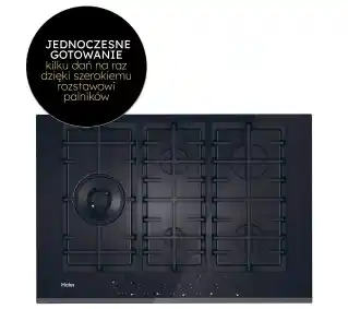 Haier Seria 6 Gas On Glass HAVG7WL4BPB 74,5cm Płyta gazowa