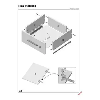 Halmar biurko Lima B-1 Dąb Sonoma 120x55 cm, nowoczesny design, płyta laminowana, stabilna konstrukcja