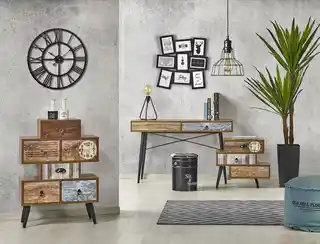 Halmar biurko MEZO B-1 wielokolorowe, nowoczesny design, drewniana powierzchnia, stabilna konstrukcja