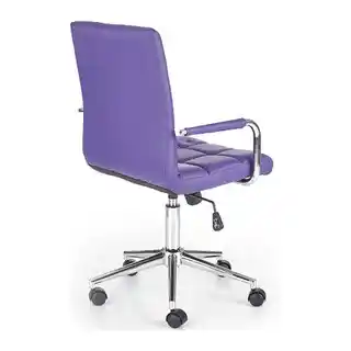 Halmar Fotel obrotowy Gonzo Eco skóra fioletowy, młodzieżowy, regulowany, ergonomiczny