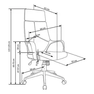Halmar Fotel obrotowy VOYAGER Czarno-niebieski