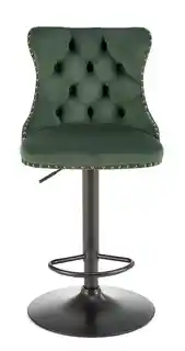 Halmar Hoker H-117 Zielony ciemny welurowy hoker glamour pikowany