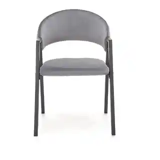 Halmar krzesło K-473 popiel, tapicerka velvet, loftowe, szare
