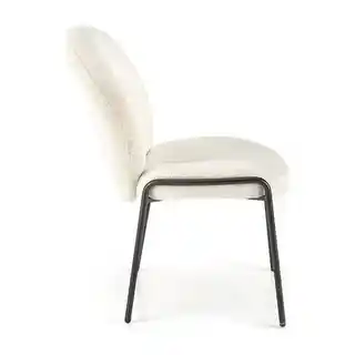 Halmar Krzesło K-507 kremowe, tapicerka welurowa, drewniana konstrukcja, nowoczesny design