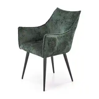 Halmar krzesło K-559, ciemnozielony, drewno, tapicerka tekstylna, nowoczesny design