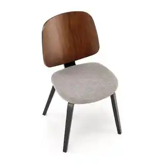 Halmar krzesło K-563 orzech, popiel, czarny, drewno, tapicerka tekstylna