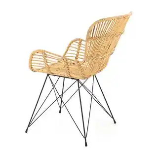 Halmar krzesło rattanowe K-335, naturalny rattan, elegancki design, lekka konstrukcja