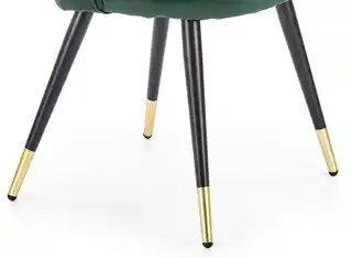 Halmar krzesło tapicerowane K315 w stylu glamour zielone