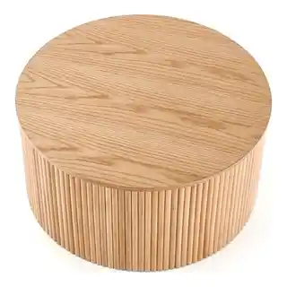 Halmar Ława WOODY naturalny, średnica 80 cm, drewno, nowoczesny design