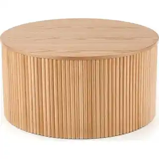 Halmar Ława WOODY naturalny, średnica 80 cm, drewno, nowoczesny design