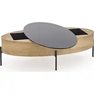 Halmar Ława ZENGA 60x120 Dąb + czarny