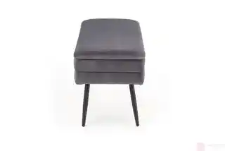 Halmar ławka Velva welurowa szara z pojemnikiem, pufa, nowoczesny design