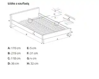 Halmar Łóżko tapicerowane AVANTI Szary