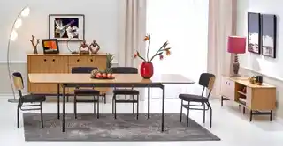 Halmar SMART stół dąb naturalny/czarny