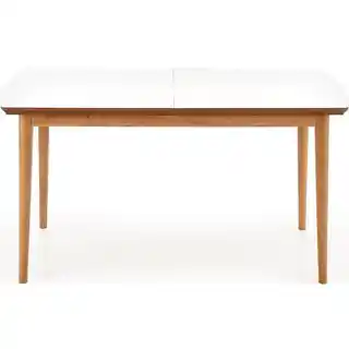 Halmar Stół rozkładany BARRET 80x90 190 cm biały mat dąb Lefkas