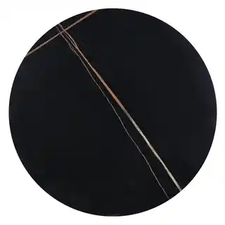 Halmar Stolik kawowy okrągły czarny marmur czarny mat 50 cm Scalita