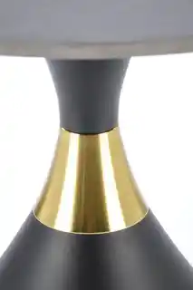 Halmar Stolik kawowy okrągły czarny marmur czarny mat 50 cm Scalita