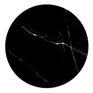 Halmar Stolik kawowy okrągły czarny marmur złoty mat 50 cm Tribeca
