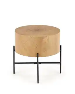 Halmar Stolik kawowy okrągły dąb naturalny mat 45 cm Queens