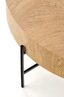 Halmar Stolik kawowy okrągły dąb naturalny mat 80 cm Brooklyn