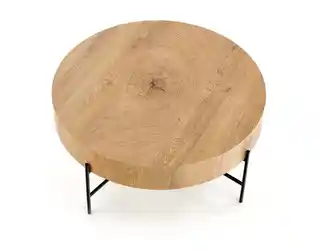 Halmar Stolik kawowy okrągły dąb naturalny mat 80 cm Brooklyn